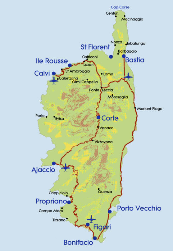 Ajaccio Map